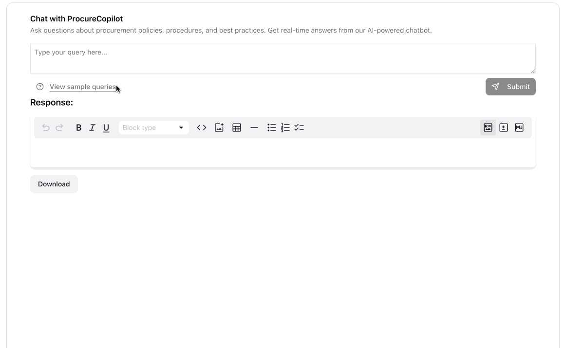 Ask ProcureCopilot animation